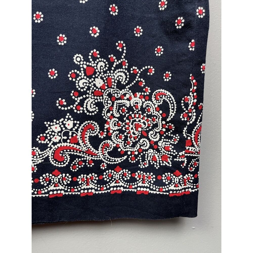 Talbots Navy and White Paisley Mini Skirt - Picture 5 of 8